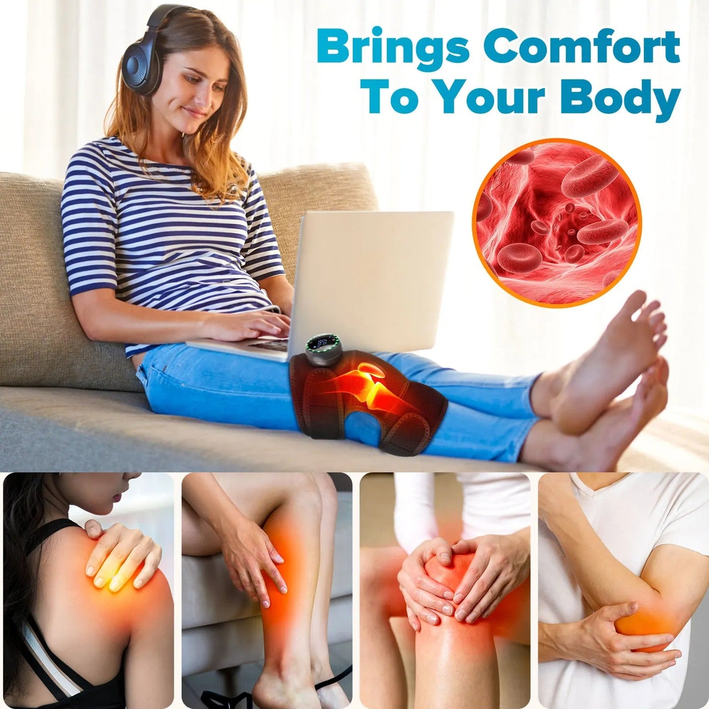 JointRelief Pro™ - Heated Vibration Joint Therapy Massager