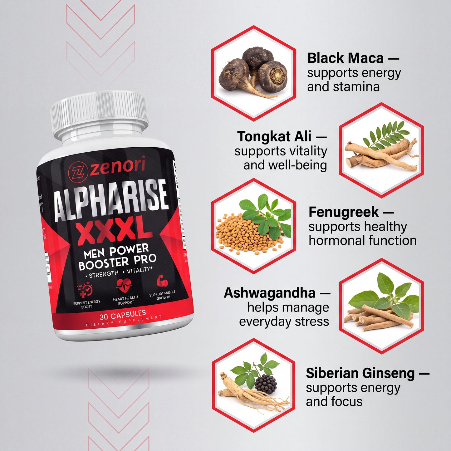 Zenori™ - AlphaRise XXXL Testosterone Booster Pro