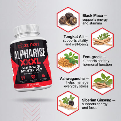 Zenori™ - AlphaRise XXXL Testosterone Booster Pro