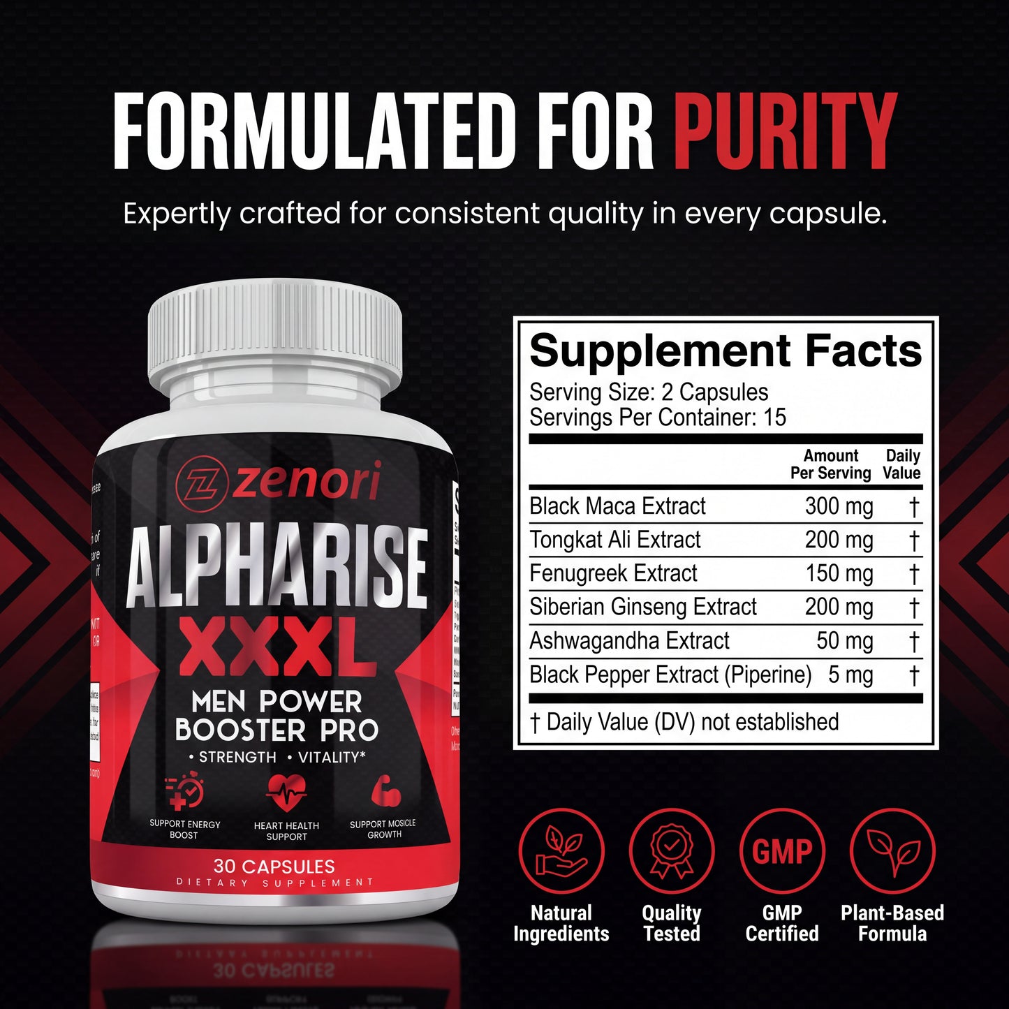 Zenori™ - AlphaRise XXXL Testosterone Booster Pro