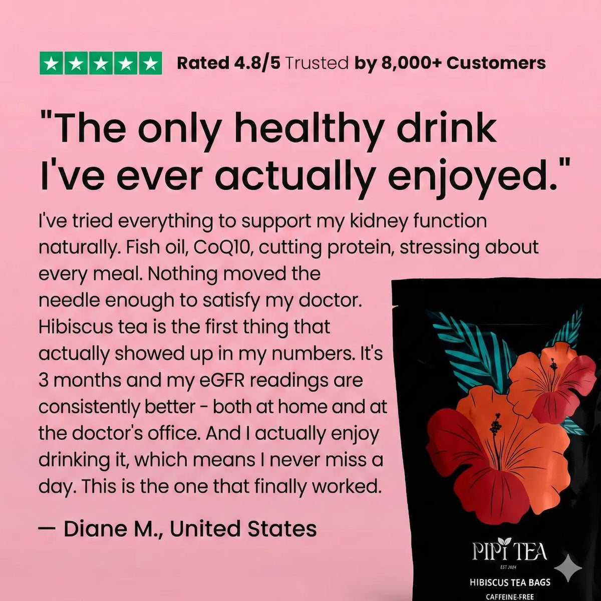 PipiTea Hibiscus - Lower Your Blood Pressure Naturally