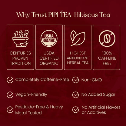 PipiTea Hibiscus - Lower Your Blood Pressure Naturally